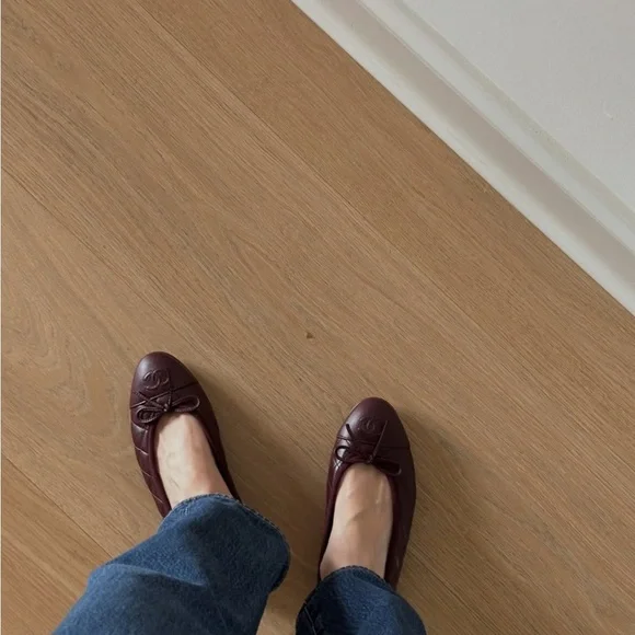 Chanel 26P Dark Burgundy Flats | Size 38 - Picture 10 of 13